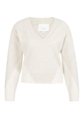 V-Neck Colorblock Sweater in Heather Grey DESSIN