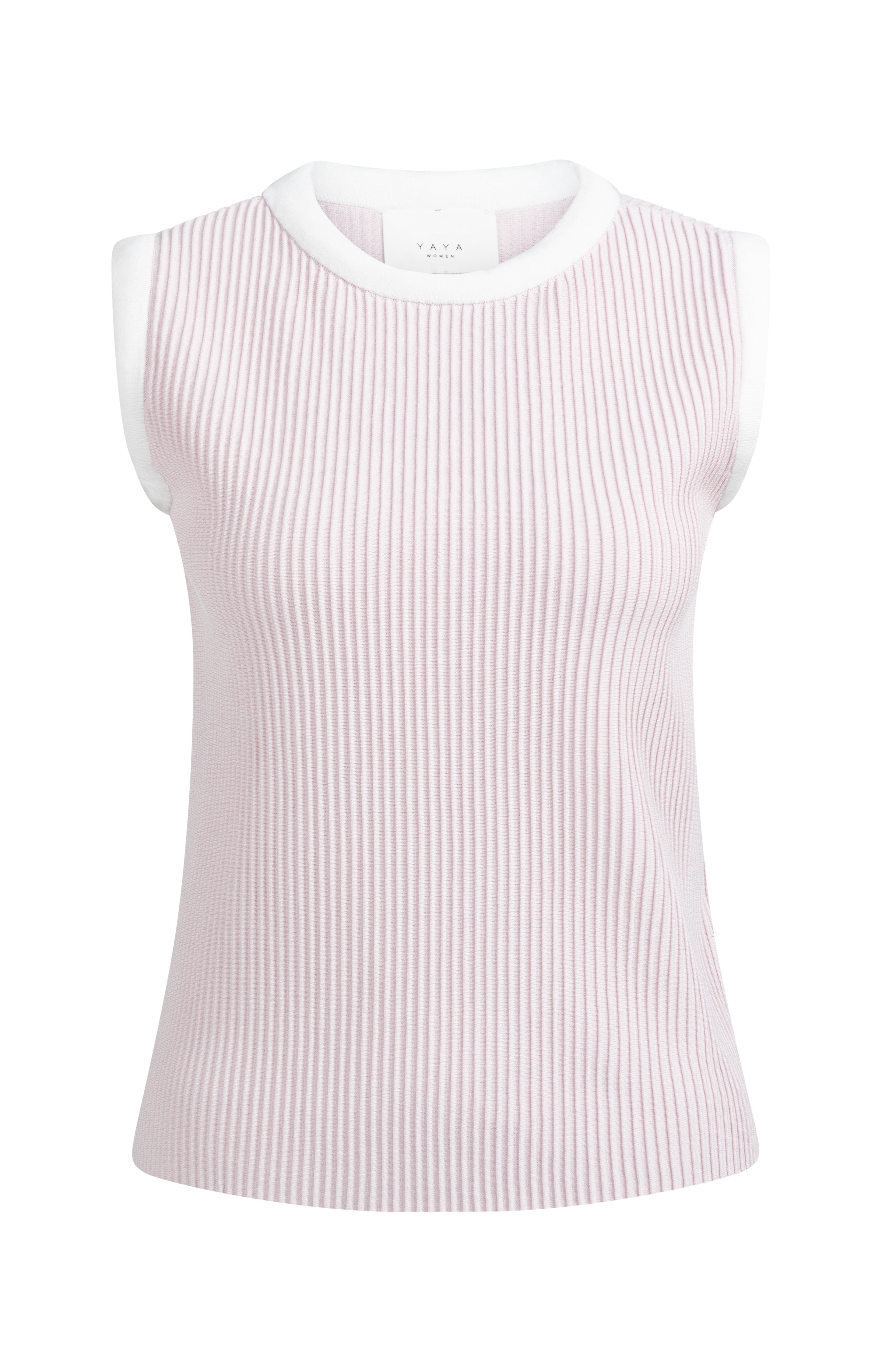 Lilac Ribbed Sleeveless Knit Top – YAYA