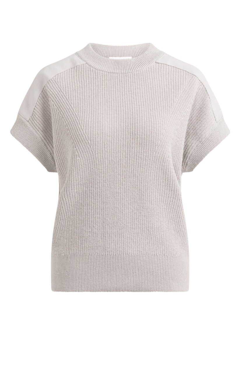 Knitted Top with Shoulder Details – Mauve Purple | YAYA