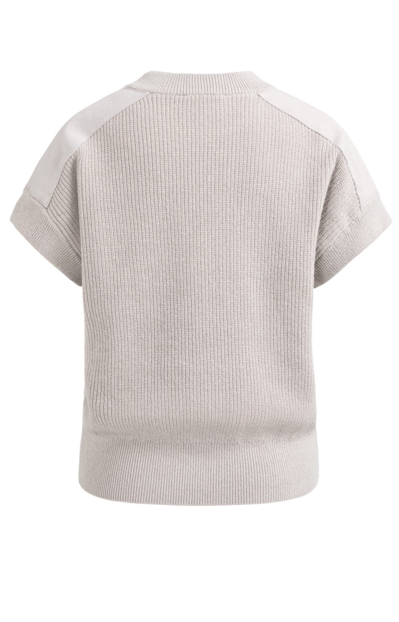 Knitted Top with Shoulder Details – Mauve Purple | YAYA