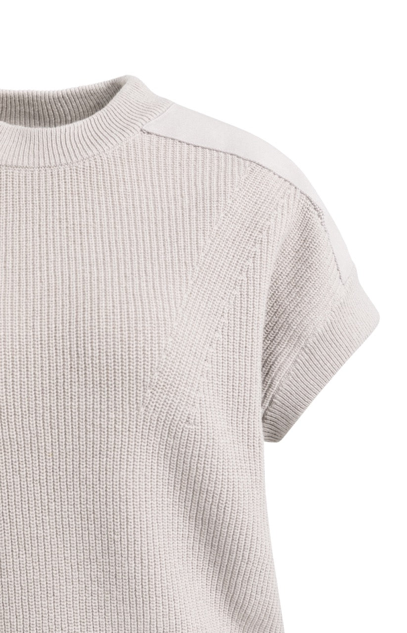 Knitted Top with Shoulder Details – Mauve Purple | YAYA