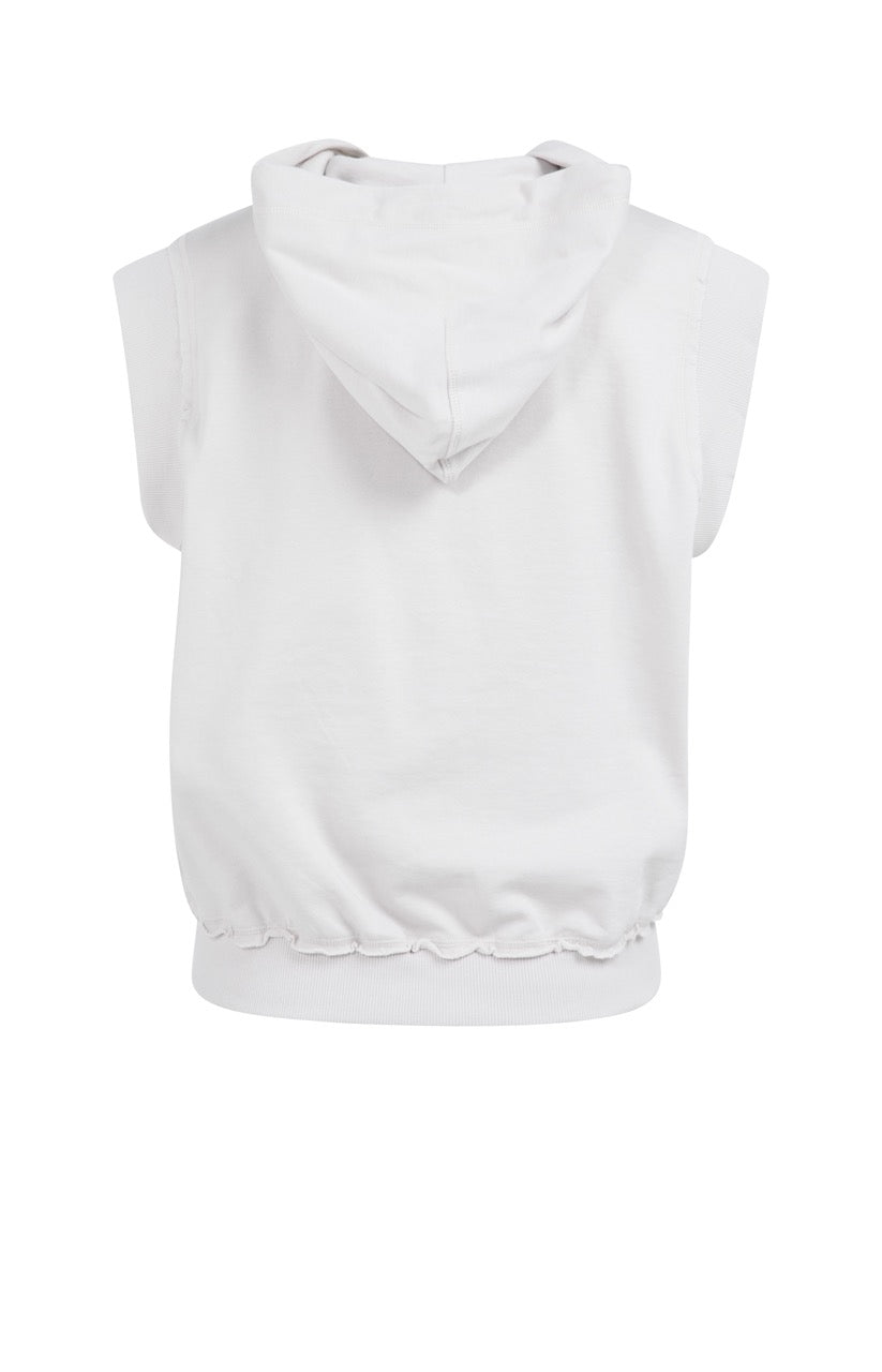 Sleeveless Hoodie with Drawstrings – Temple Gray | YAYA