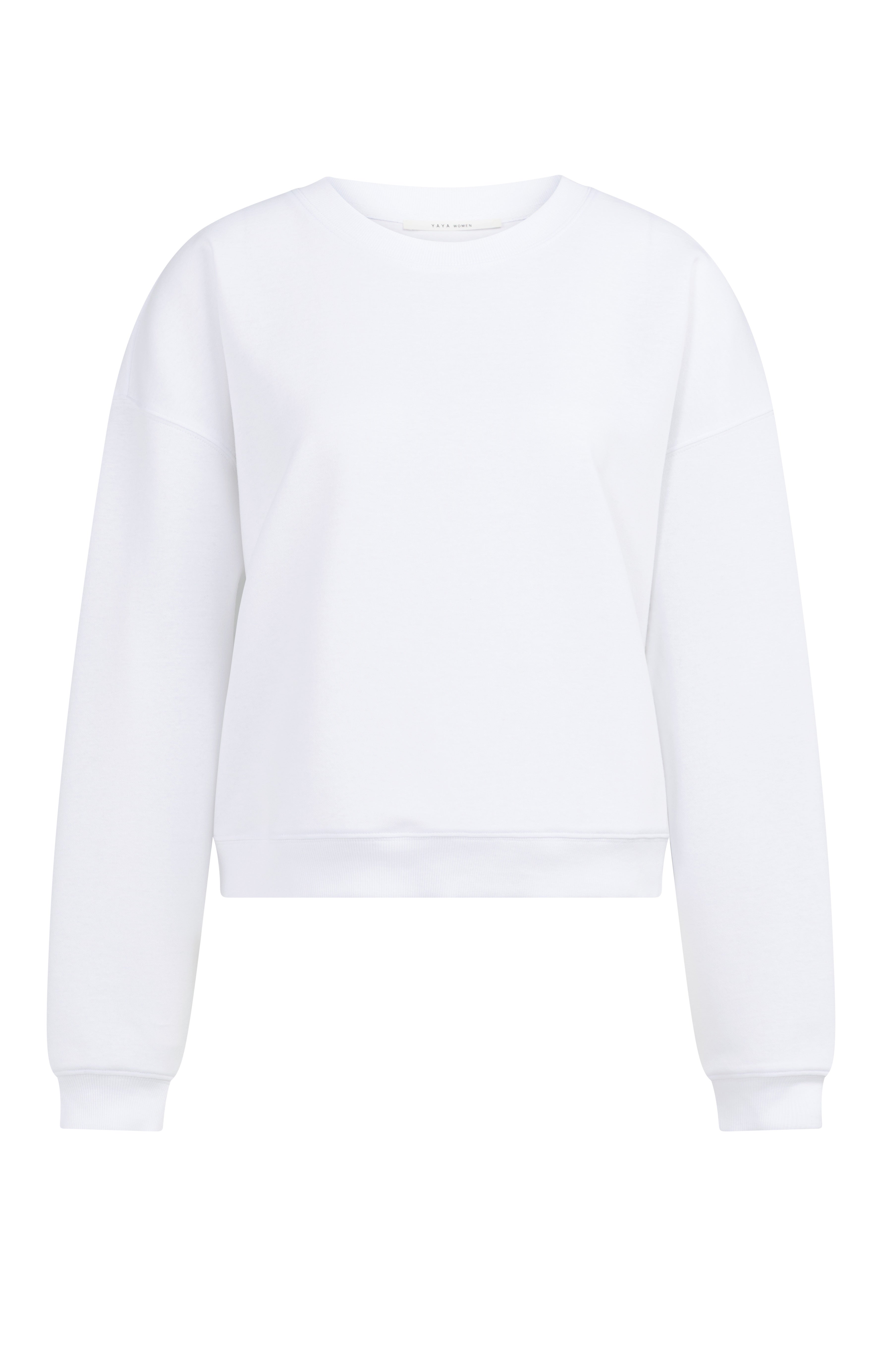 White Oversized Crew Neck Sweatshirt – YAYA