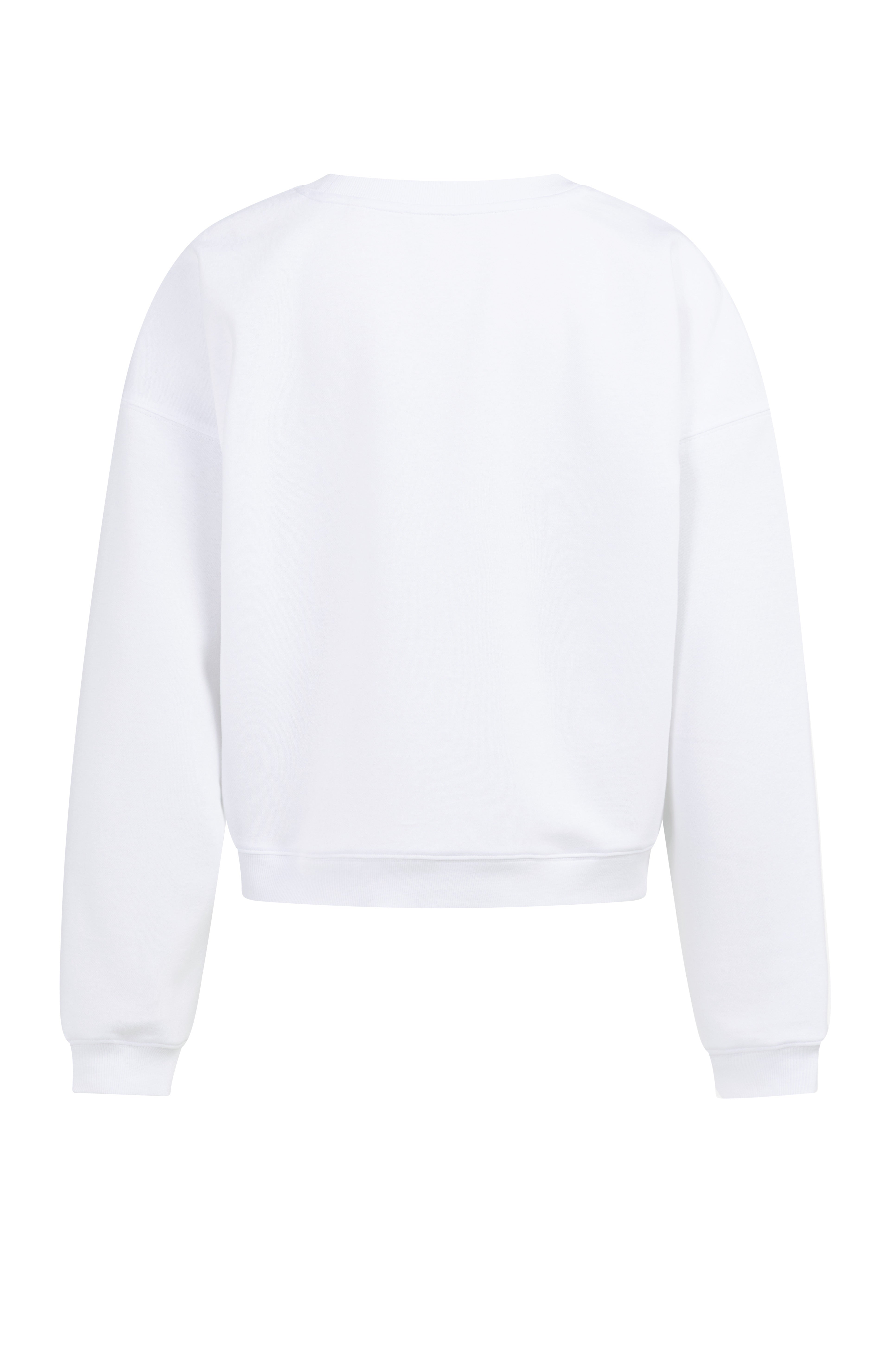 White Oversized Crew Neck Sweatshirt – YAYA