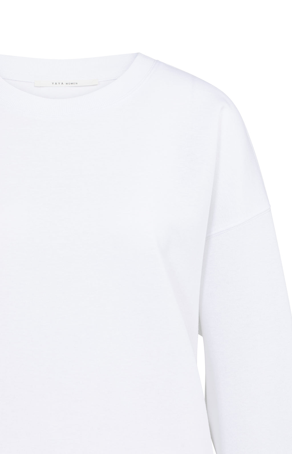 White Oversized Crew Neck Sweatshirt – YAYA