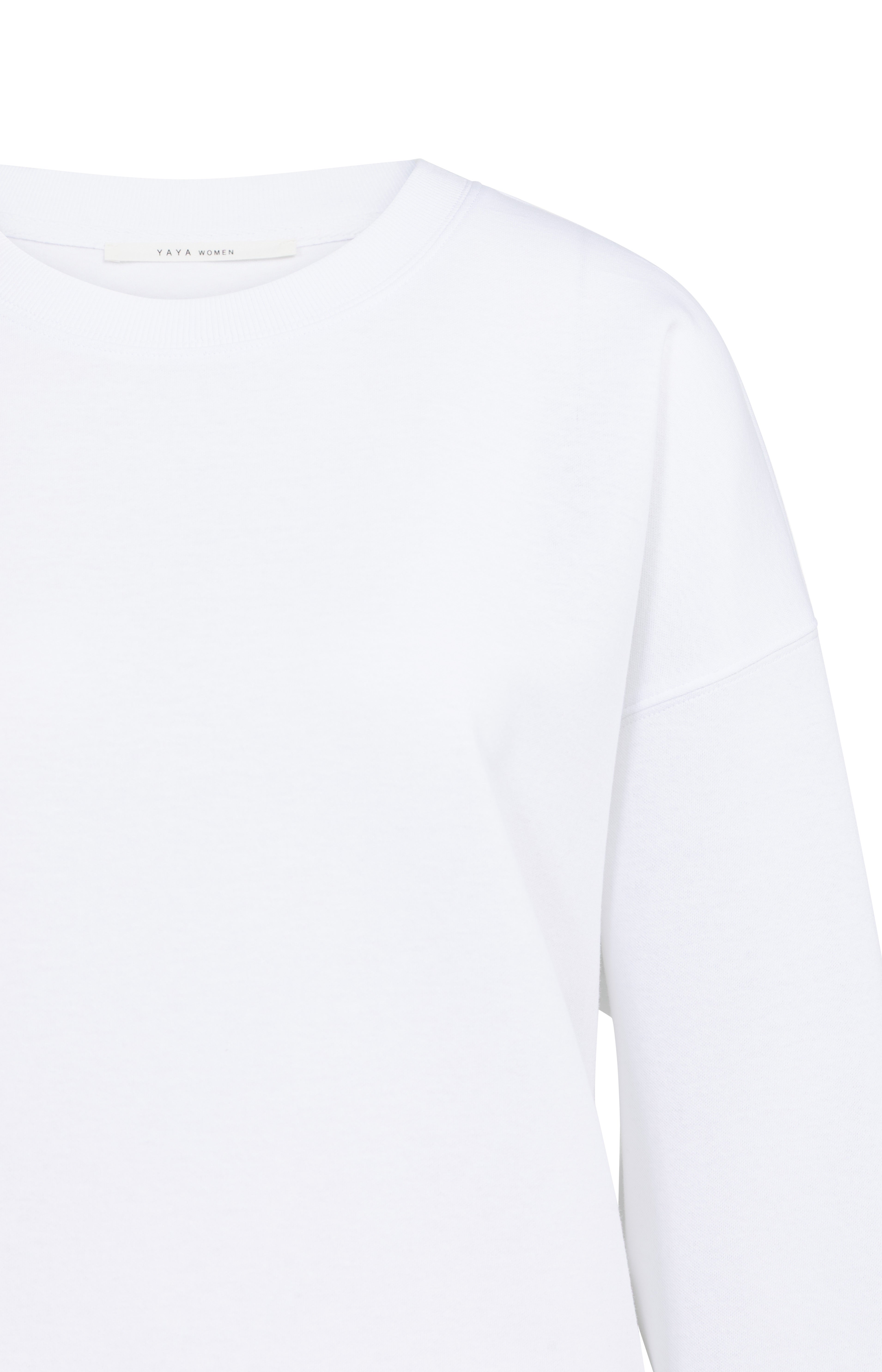 White Oversized Crew Neck Sweatshirt – YAYA