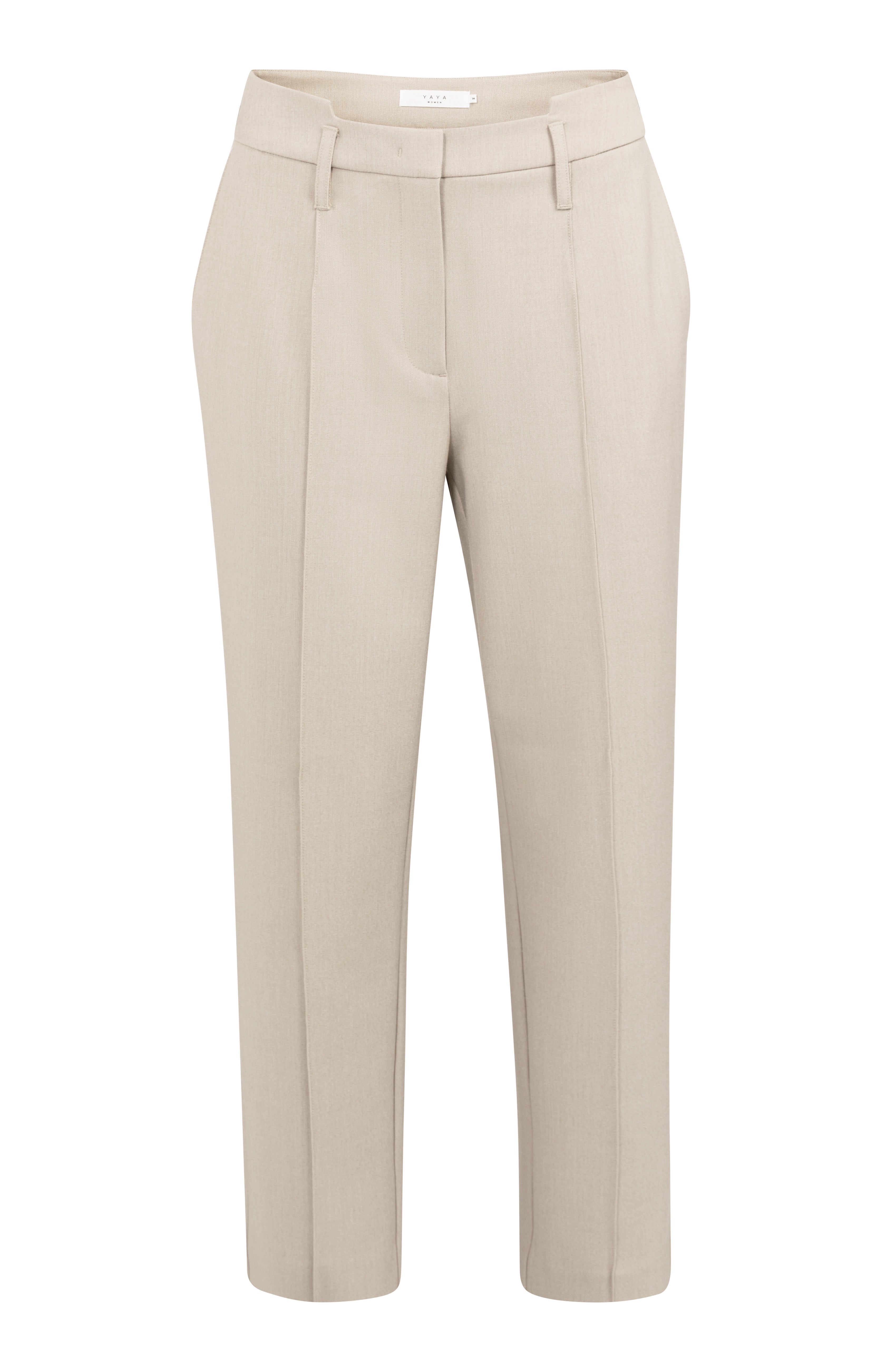 Woven Straight-Leg Trousers with Waistband Detail