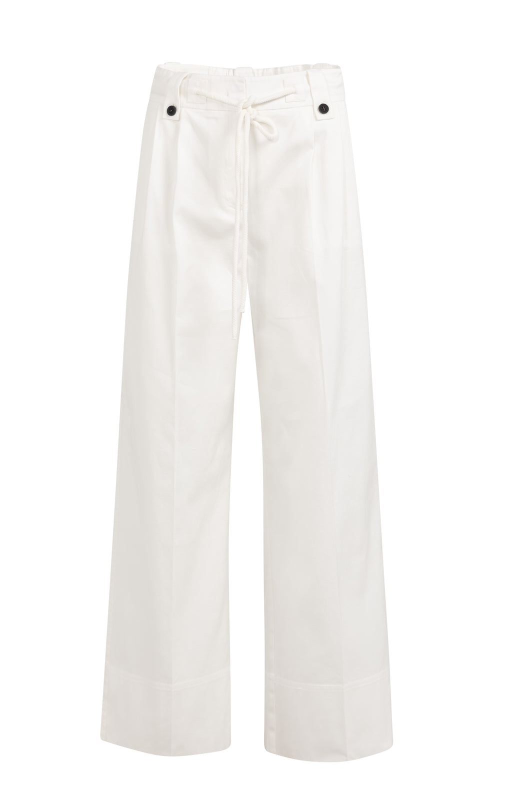 Off White Pleated Wide Leg Trousers – YAYA