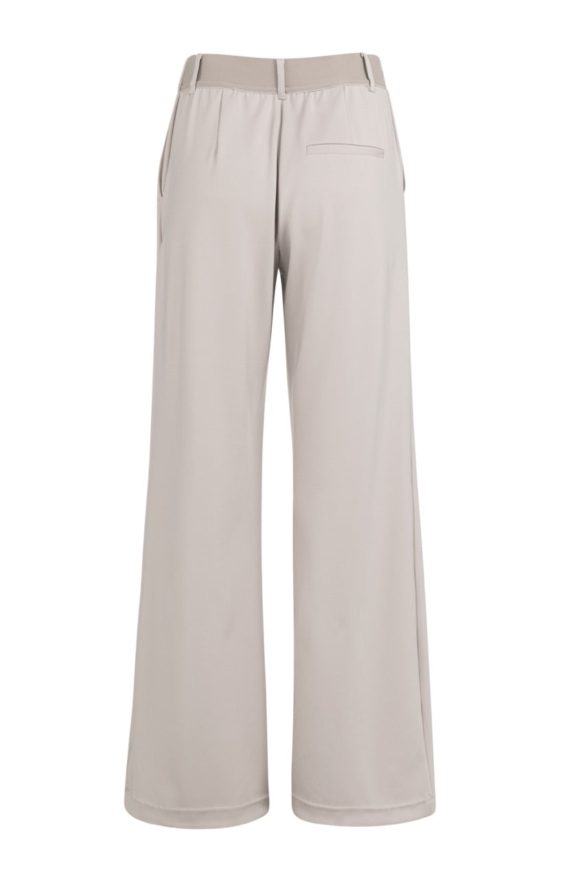Mauve Wide Leg Jersey Trousers – YAYA