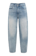 High Waist Loose-Fit Jeans with Light Wash