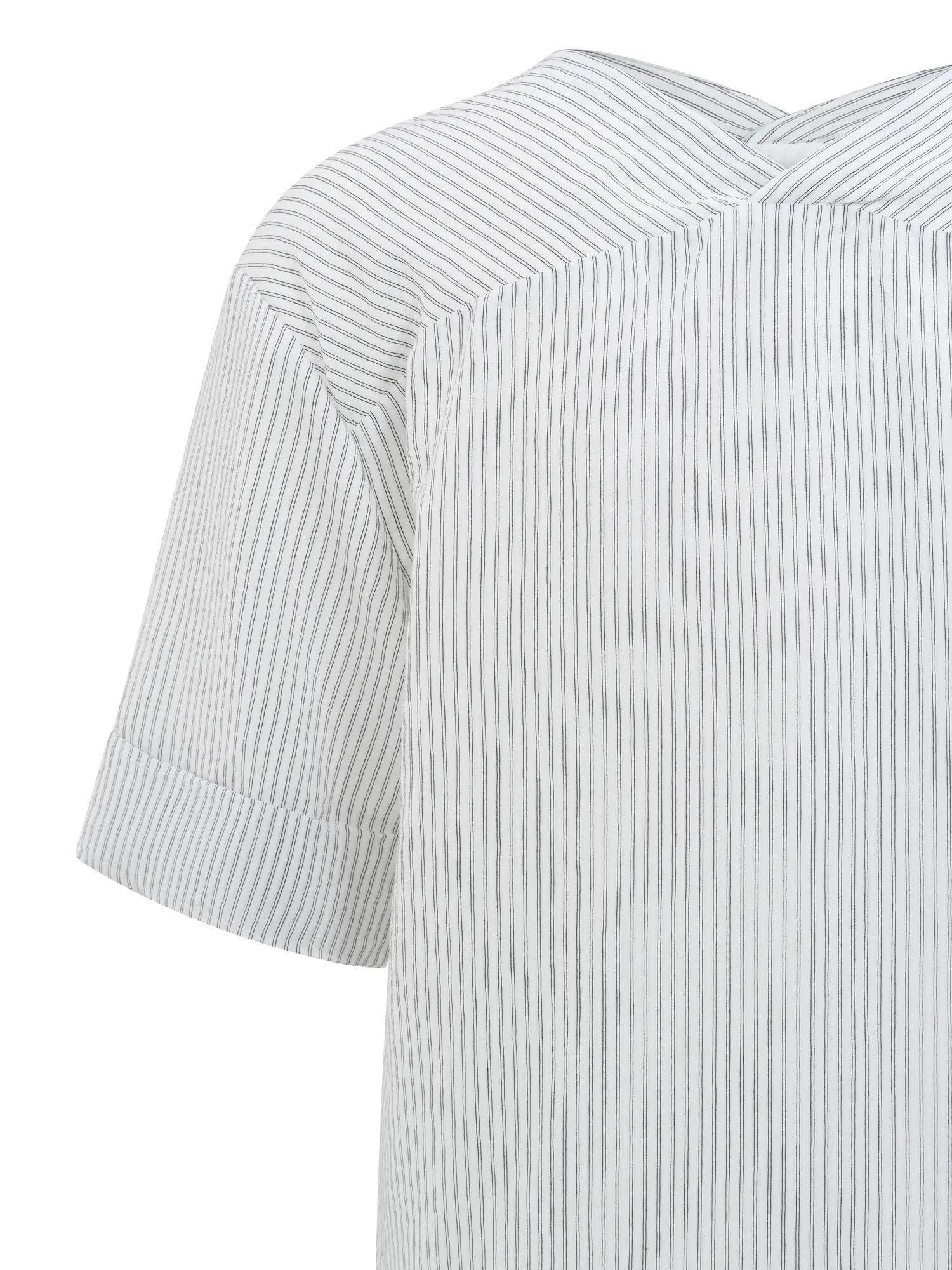 Striped Dress with V-neck and Crossover Back – YAYA