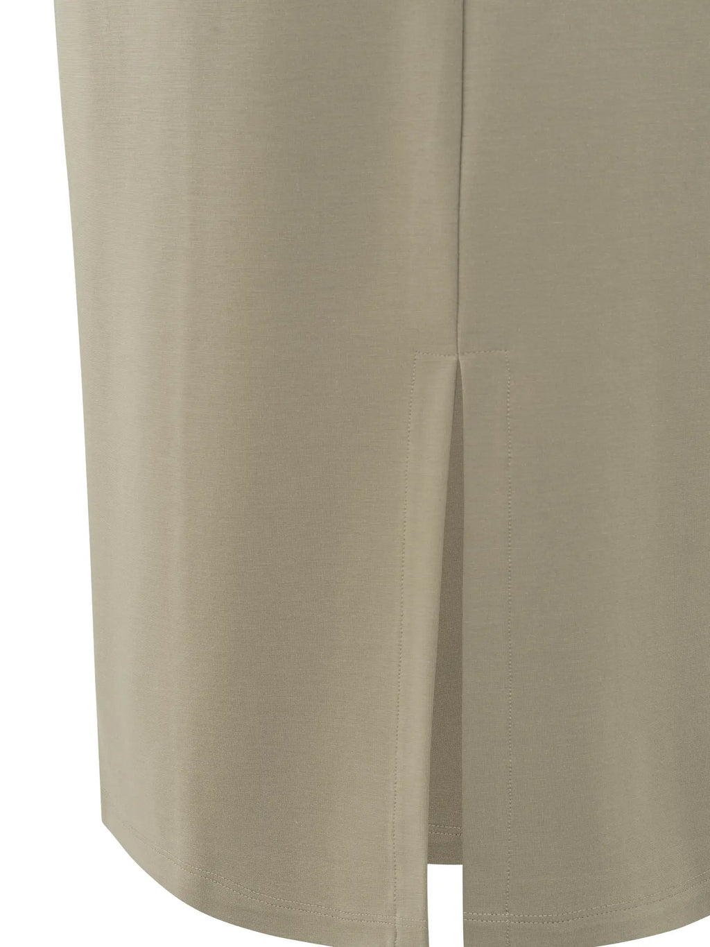Sleeveless Dress with Double V-neck and Front Slit – YAYA