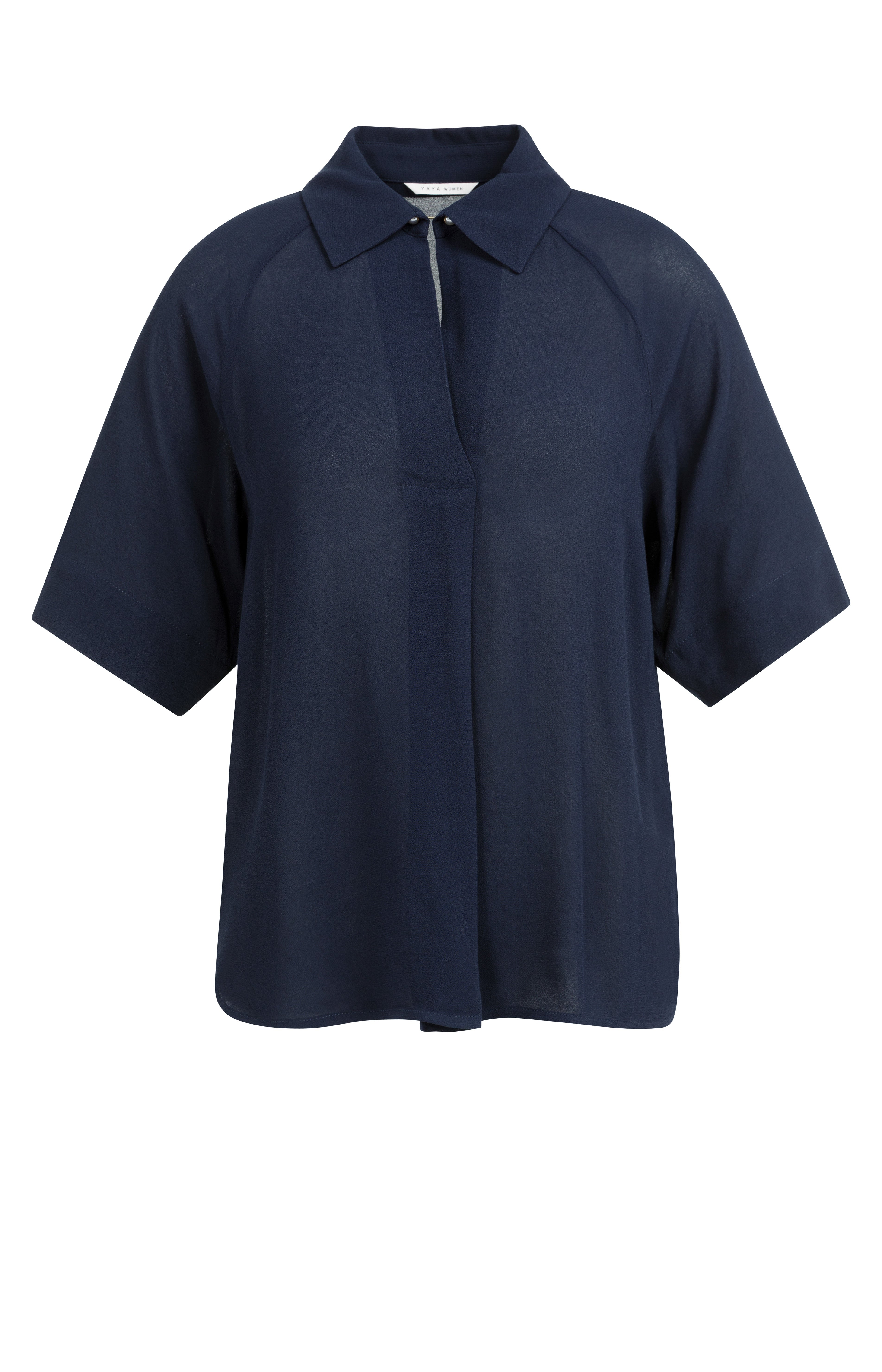 YAYA Pearl Detail Raglan Sleeve Top – Navy Blazer Blue
