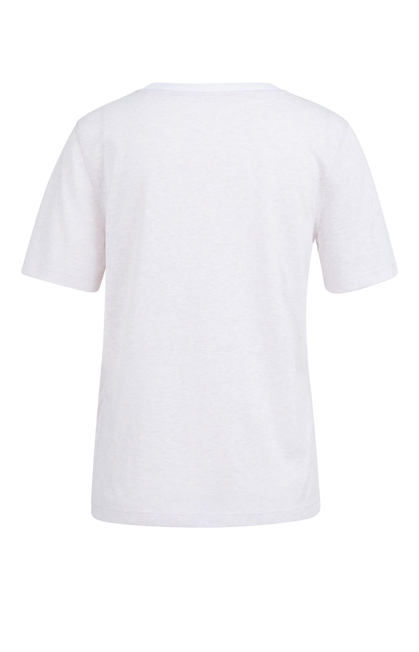 Lilac Melange Contrast Trim T-Shirt – YAYA