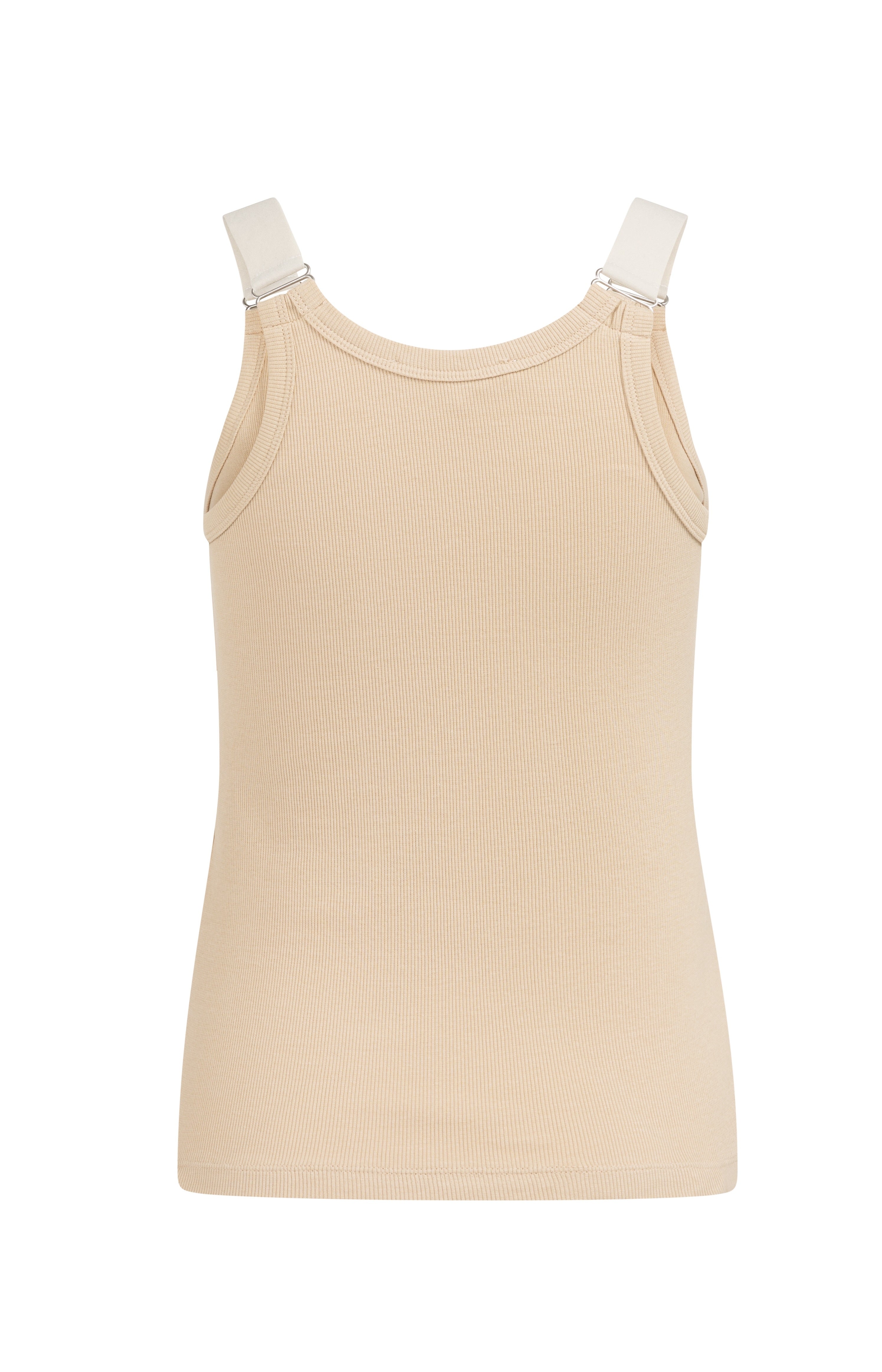 Desert Beige Ribbed Ring Strap Singlet – YAYA