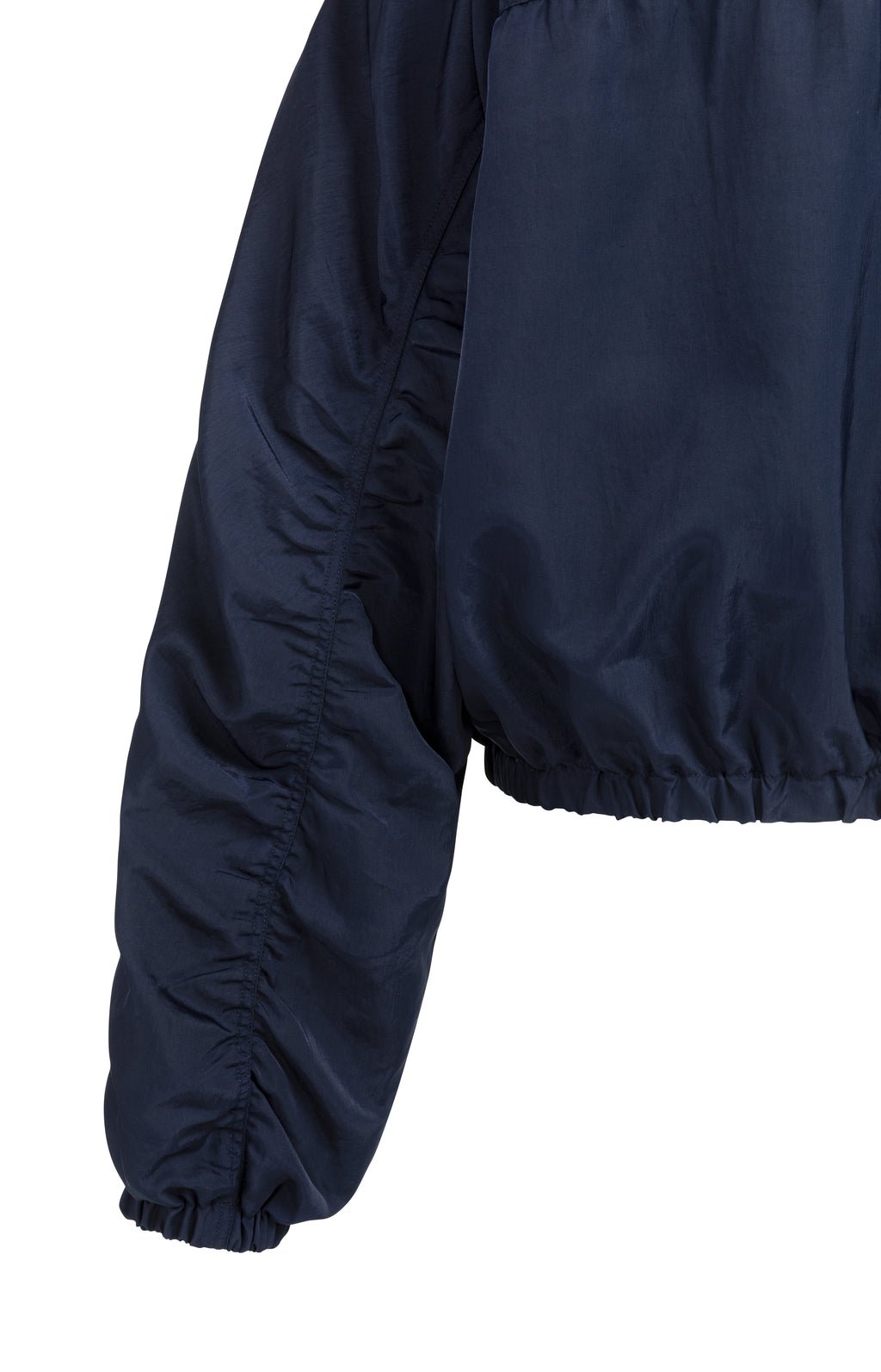 Navy Oversized Pleated Sleeve Jacket – YAYA