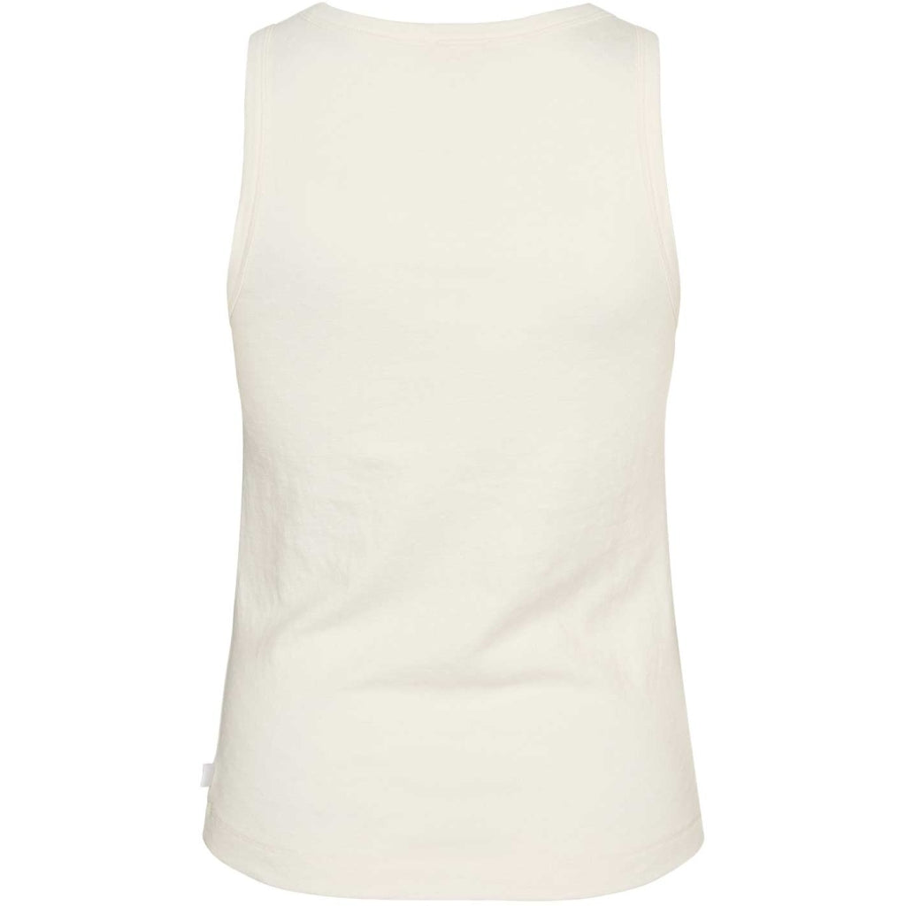 ES Blossom Organic Cotton Rib Tank - White