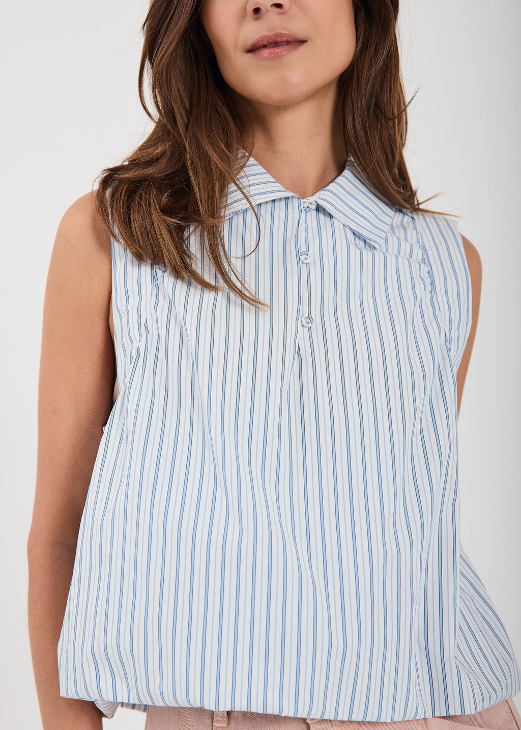 Alva – SL Top in Light Blue Stripe