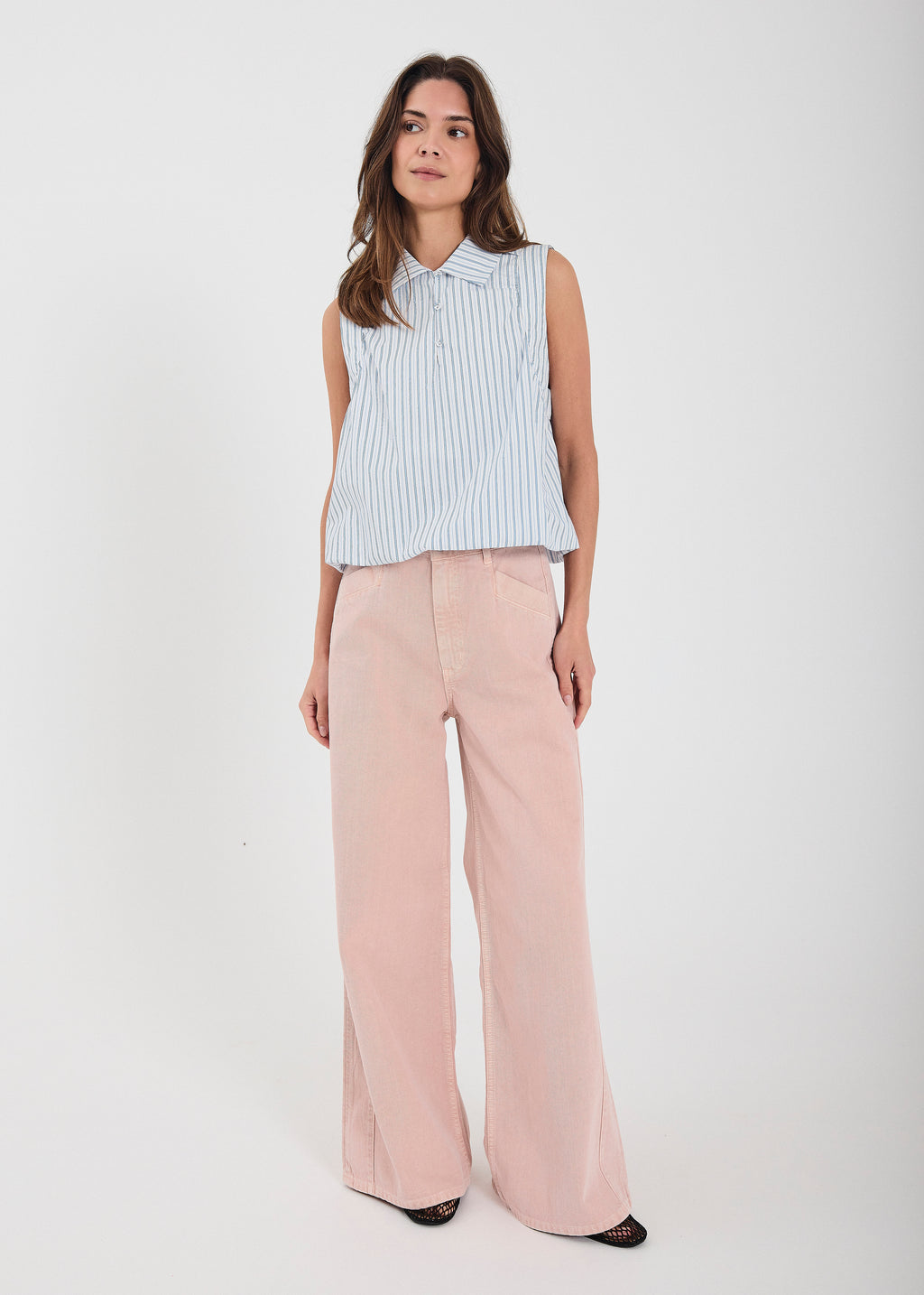 Alva – SL Top in Light Blue Stripe