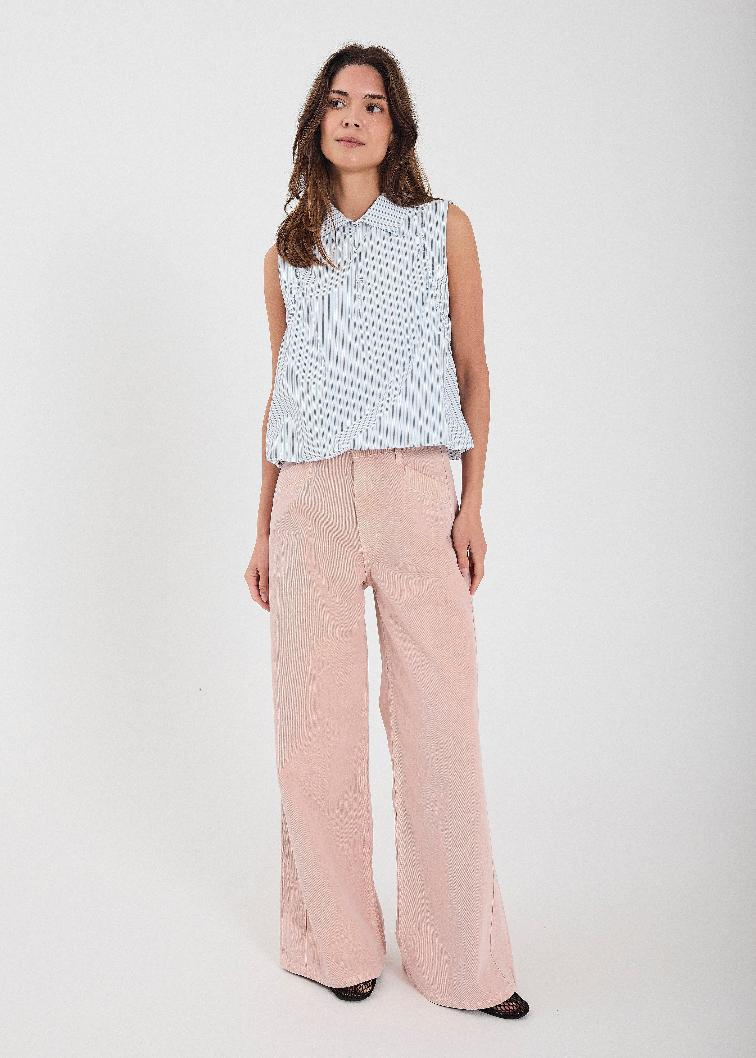 Alva – SL Top in Light Blue Stripe