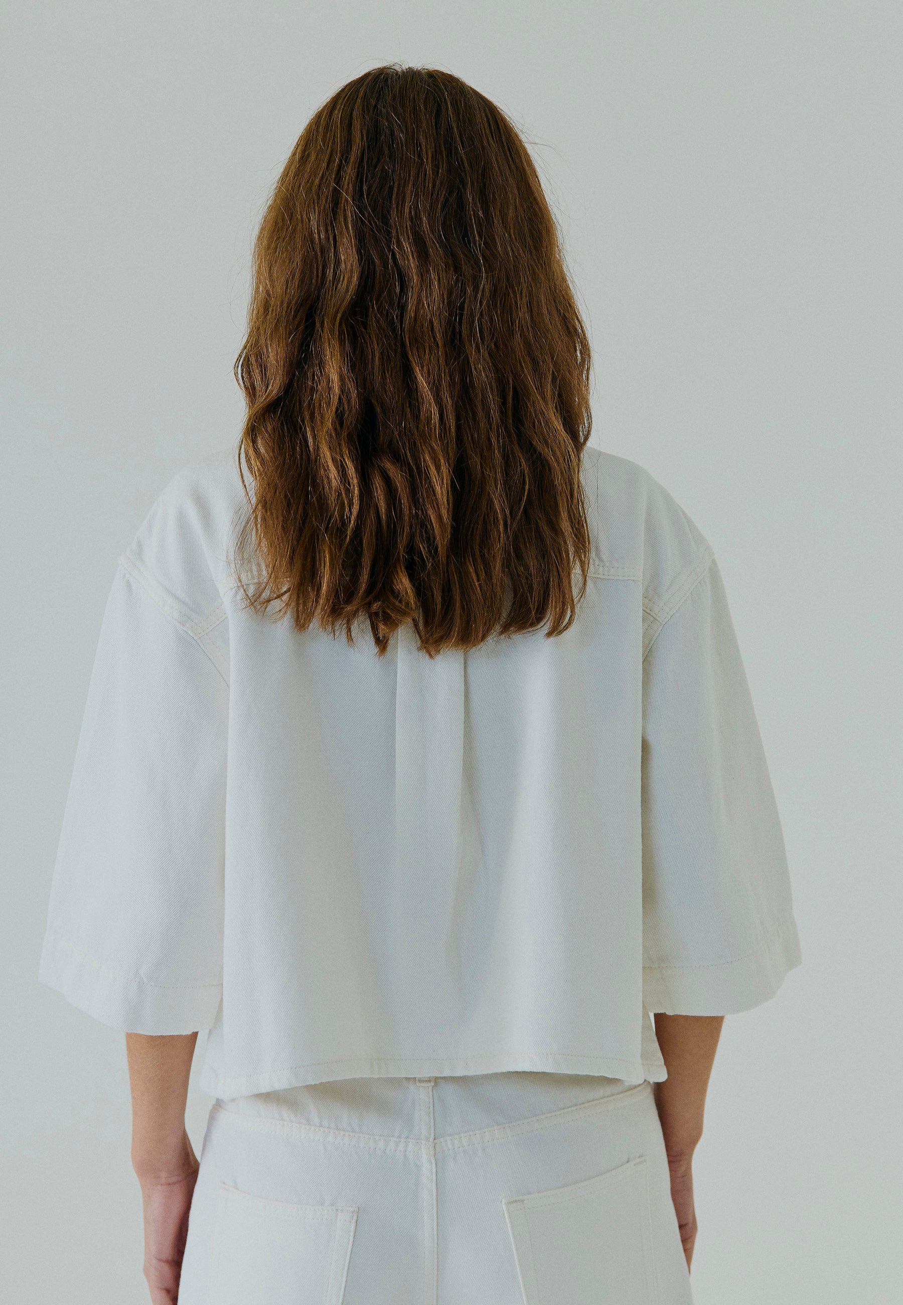 White Wash Cropped Denim Shirt – NORR