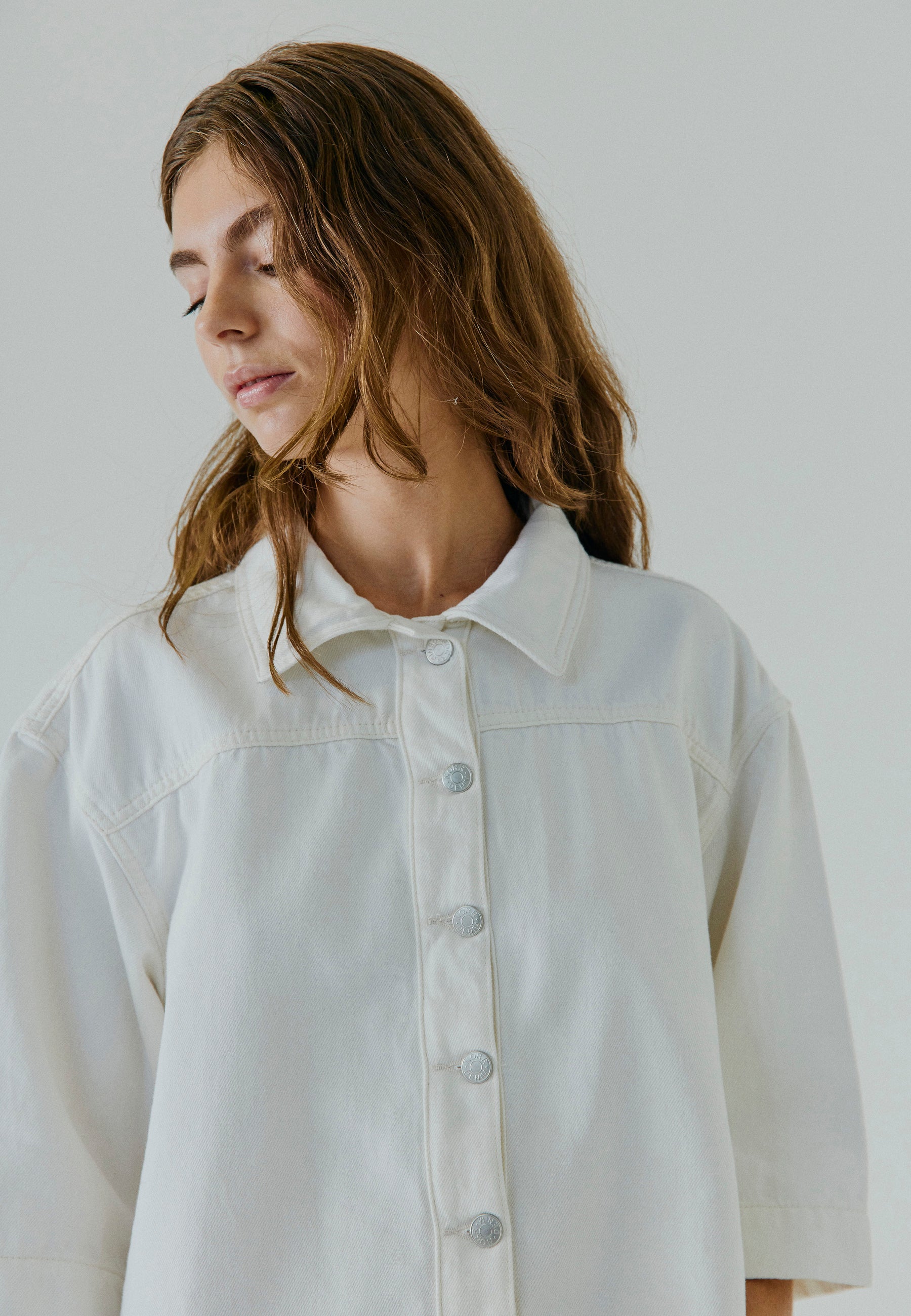 White Wash Cropped Denim Shirt – NORR
