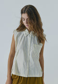 Light Yellow Stripe Cotton Sleeveless Shirt – NORR
