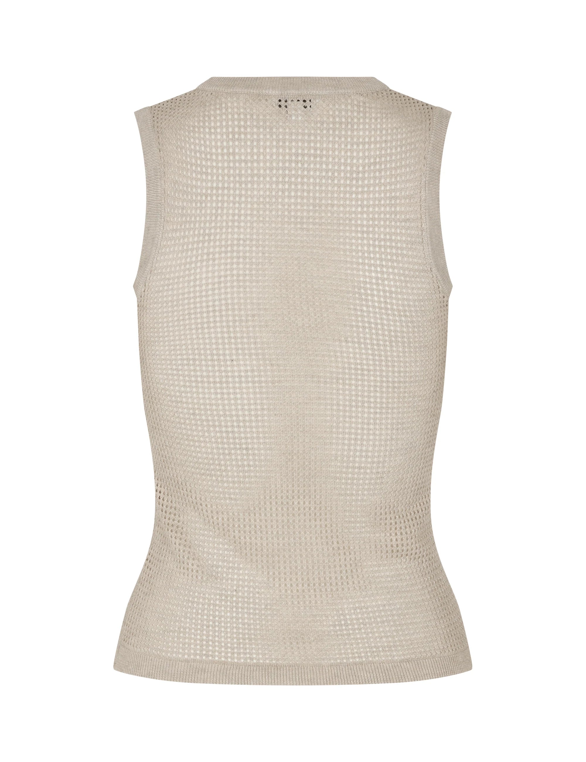 CALLIS-M KNIT VEST - OYSTER MELANGE - mbyM