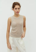 CALLIS-M KNIT VEST - OYSTER MELANGE - mbyM