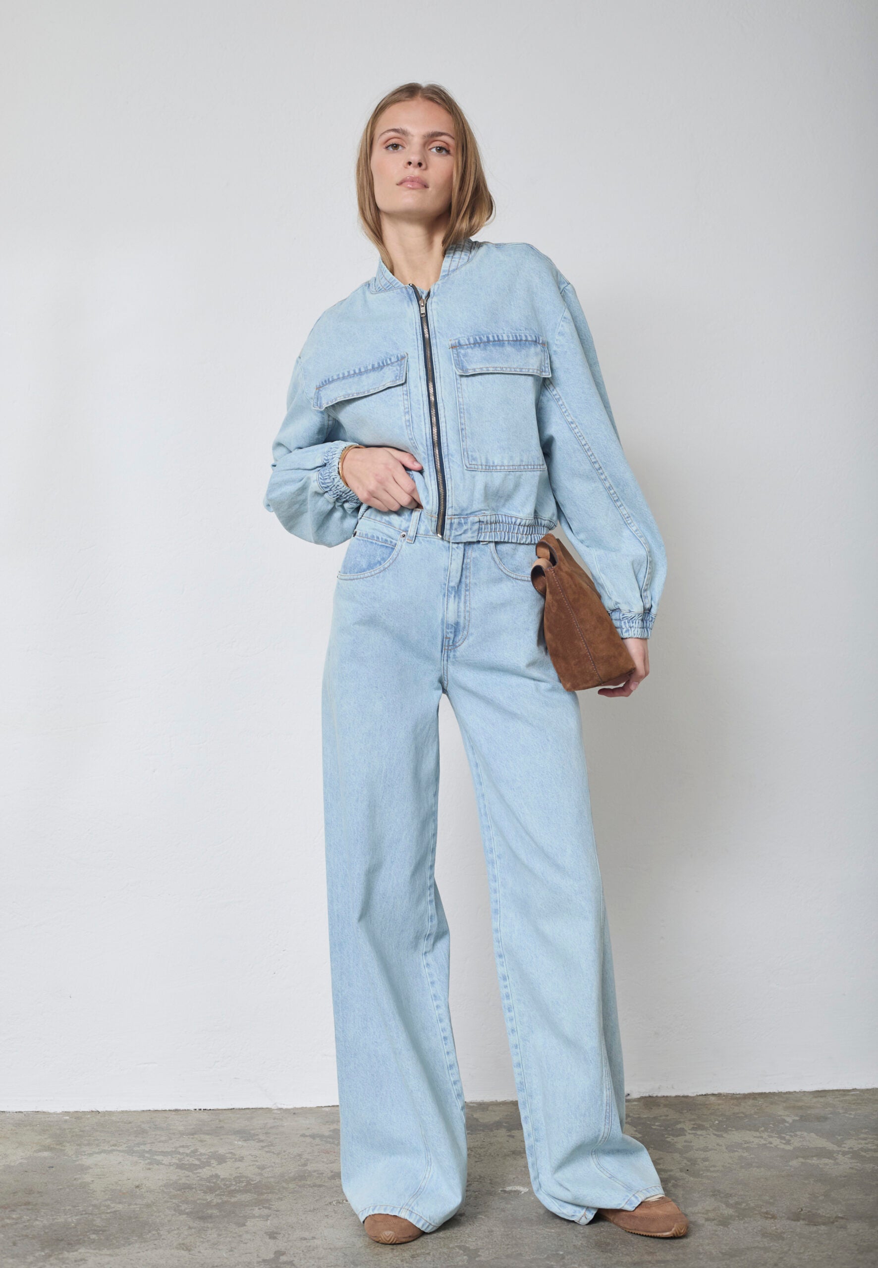 Pale Blue Wide Leg Jeans – Co'Couture