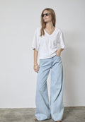 Pale Blue Wide Leg Jeans – Co'Couture