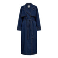 DelinaCC – Denim Trench Coat in Navy Denim