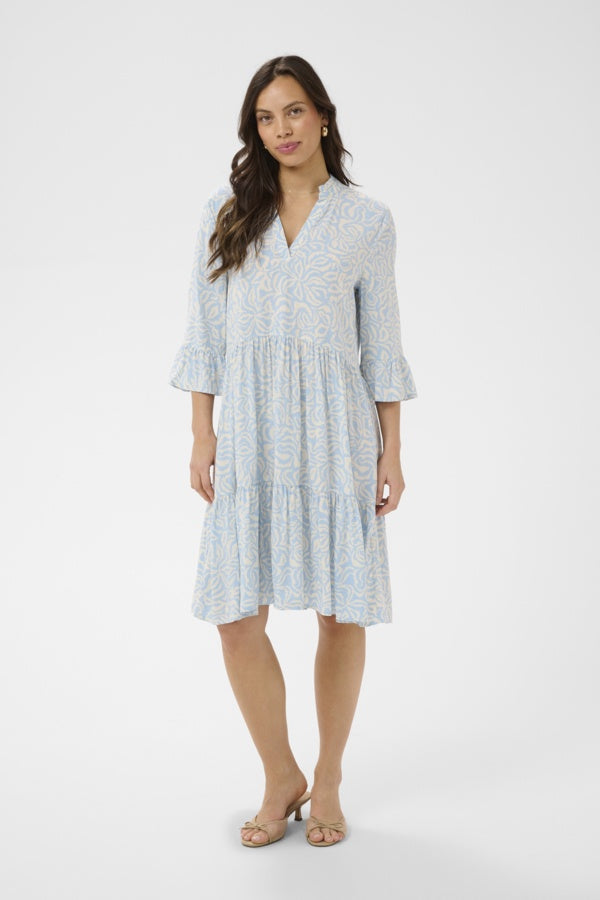 EdaSZ SS Dress - Cerulean Turtledove Cactus / Blue - Saint Tropez