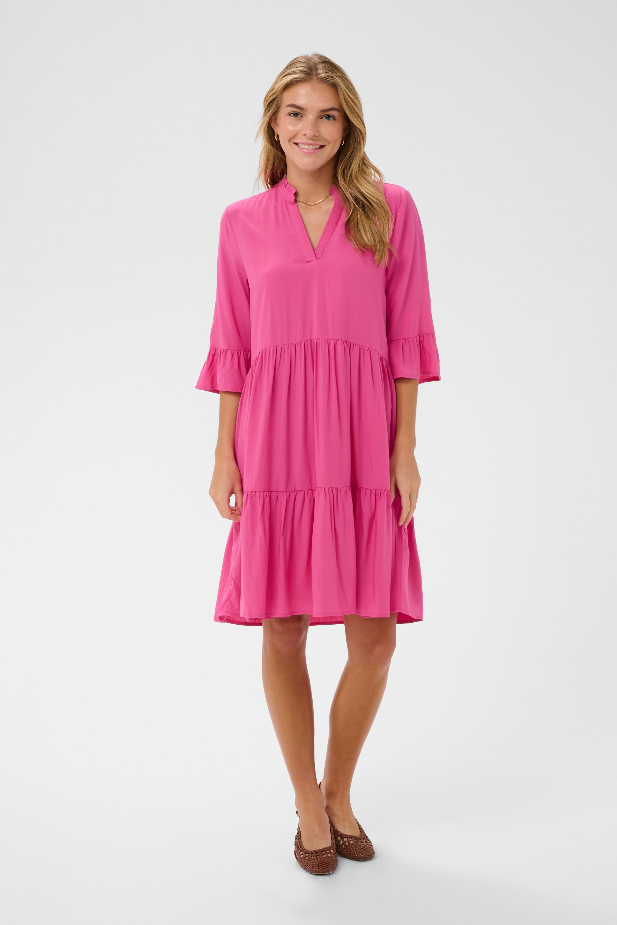 EdaSZ Solid Dress - Raspberry Rose - Saint Tropez