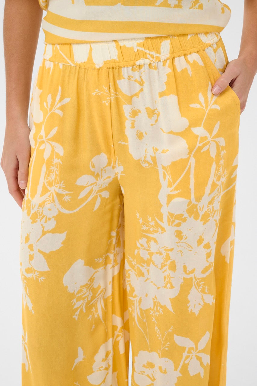 RashedaSZ Pants - Golden Apricot Flo - SAINT TROPEZ