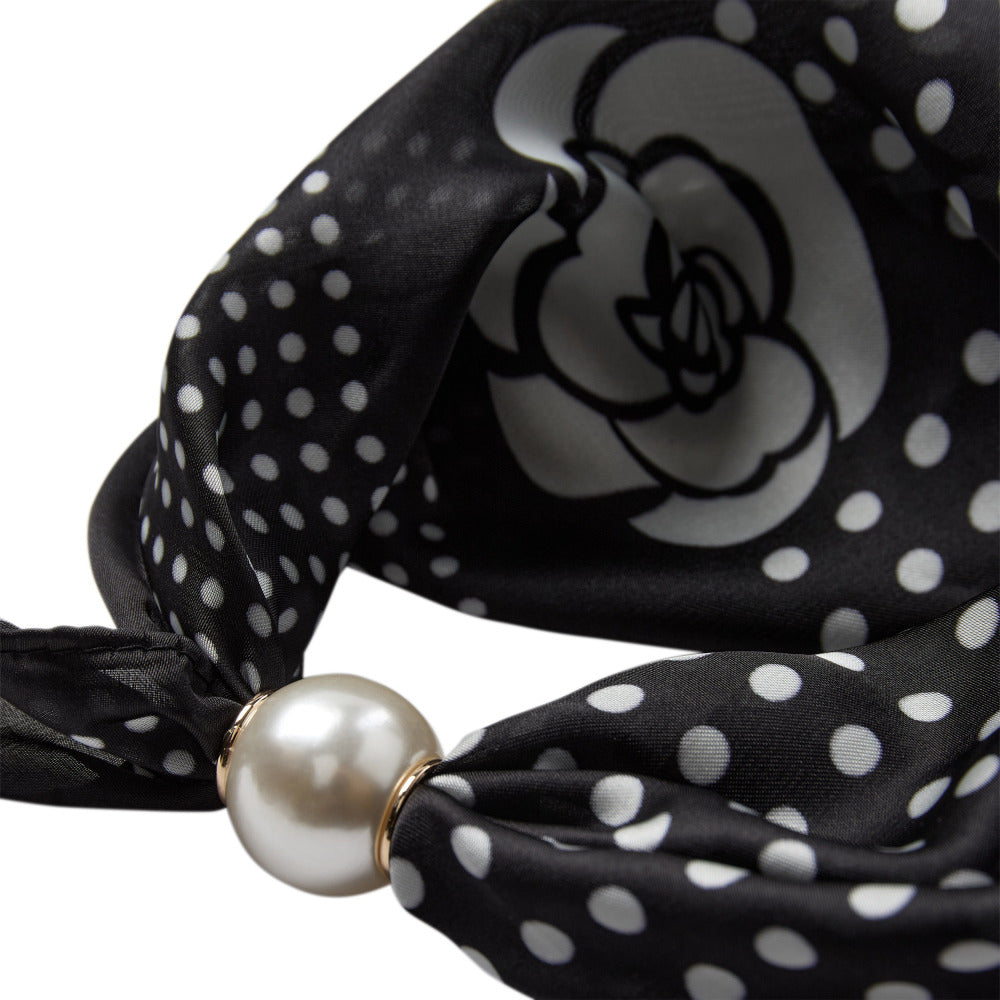 Scarf in Black Dot - PearlCC