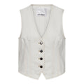 Cotton Tailored Waistcoat – Bone | Co'Couture