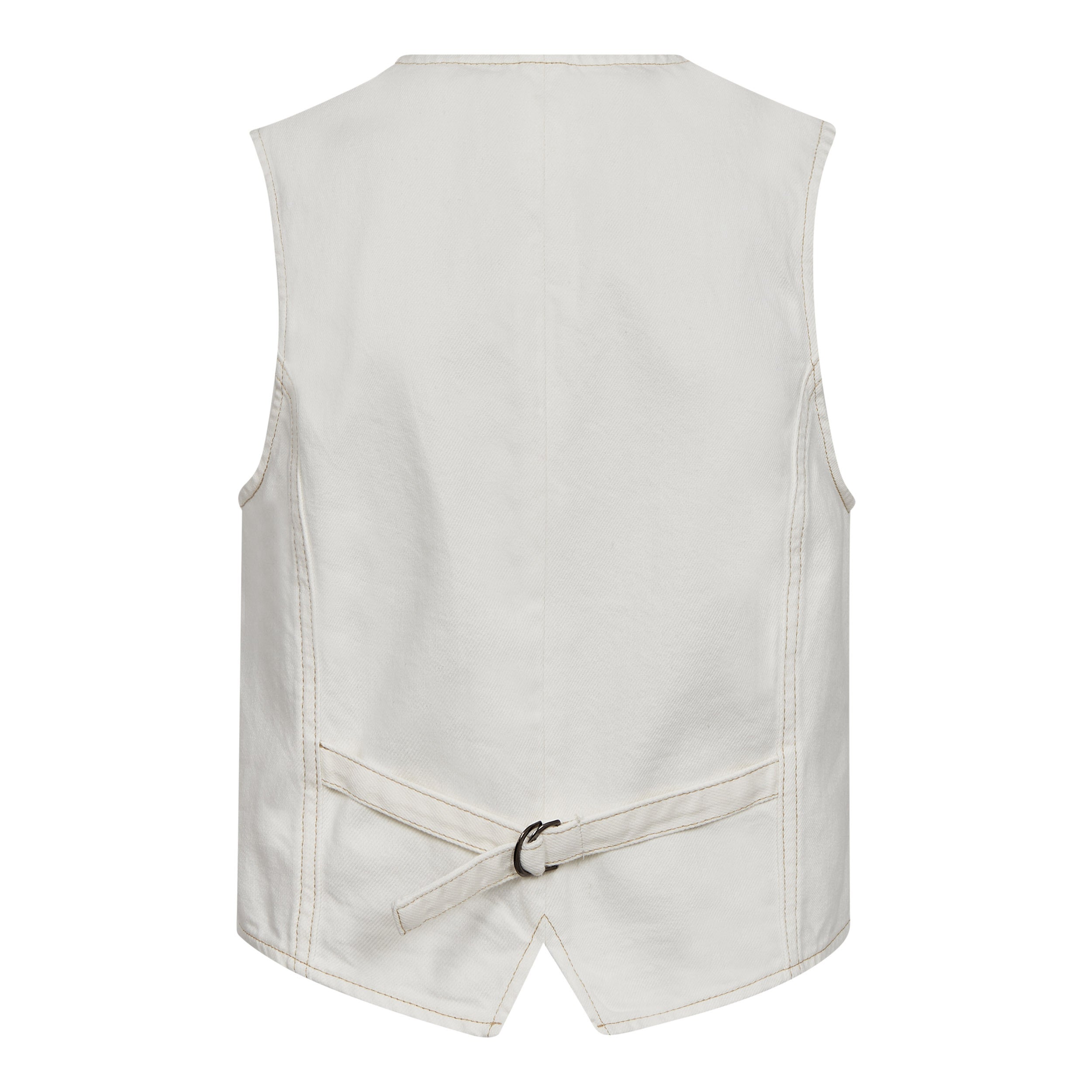 Cotton Tailored Waistcoat – Bone | Co'Couture