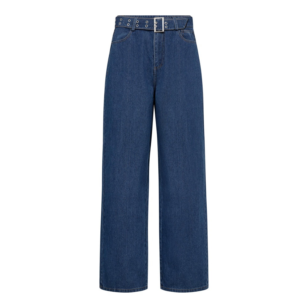 KimmyCC – Belt Jeans in Dark Denim