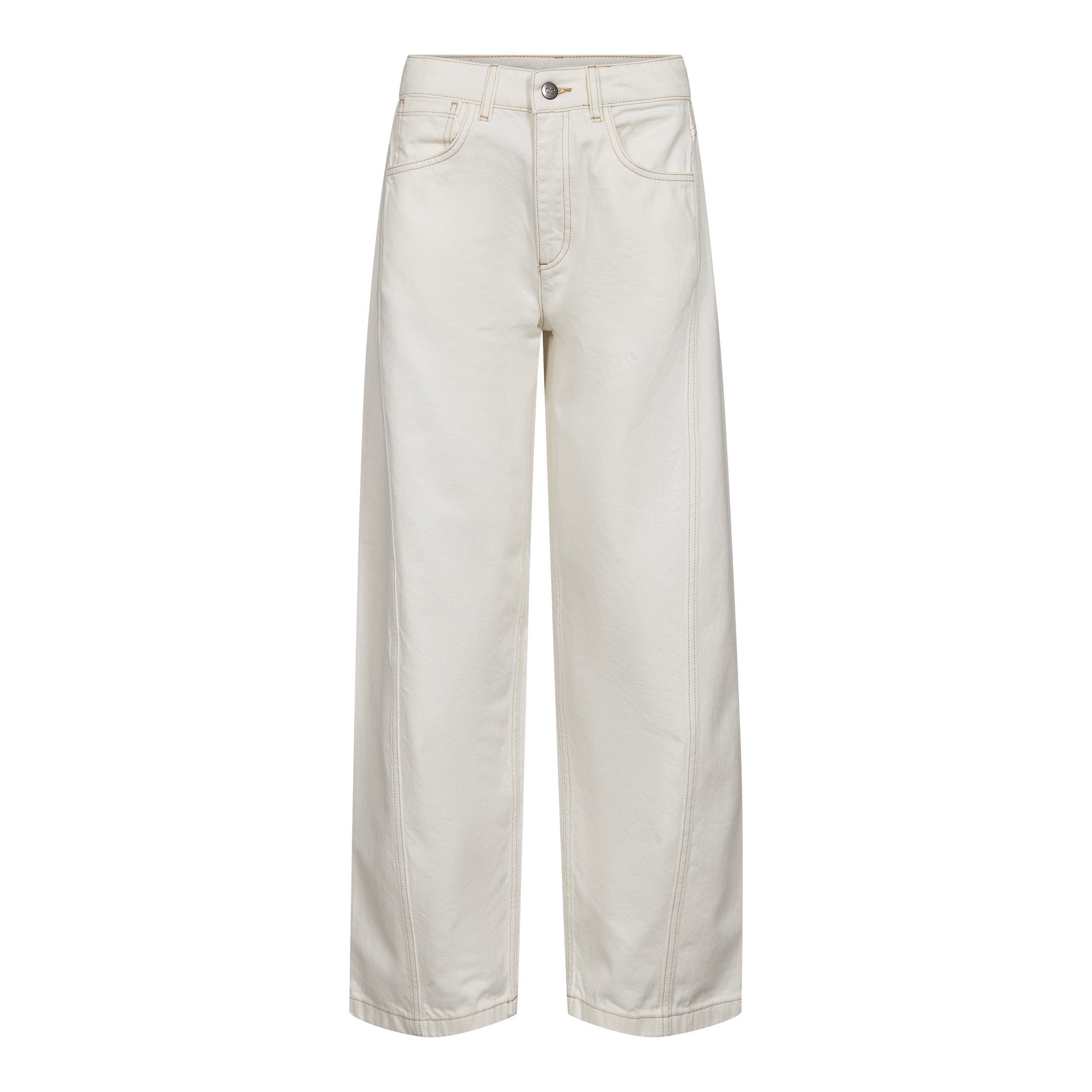 Cotton Tailored Trousers – Bone | Co'Couture