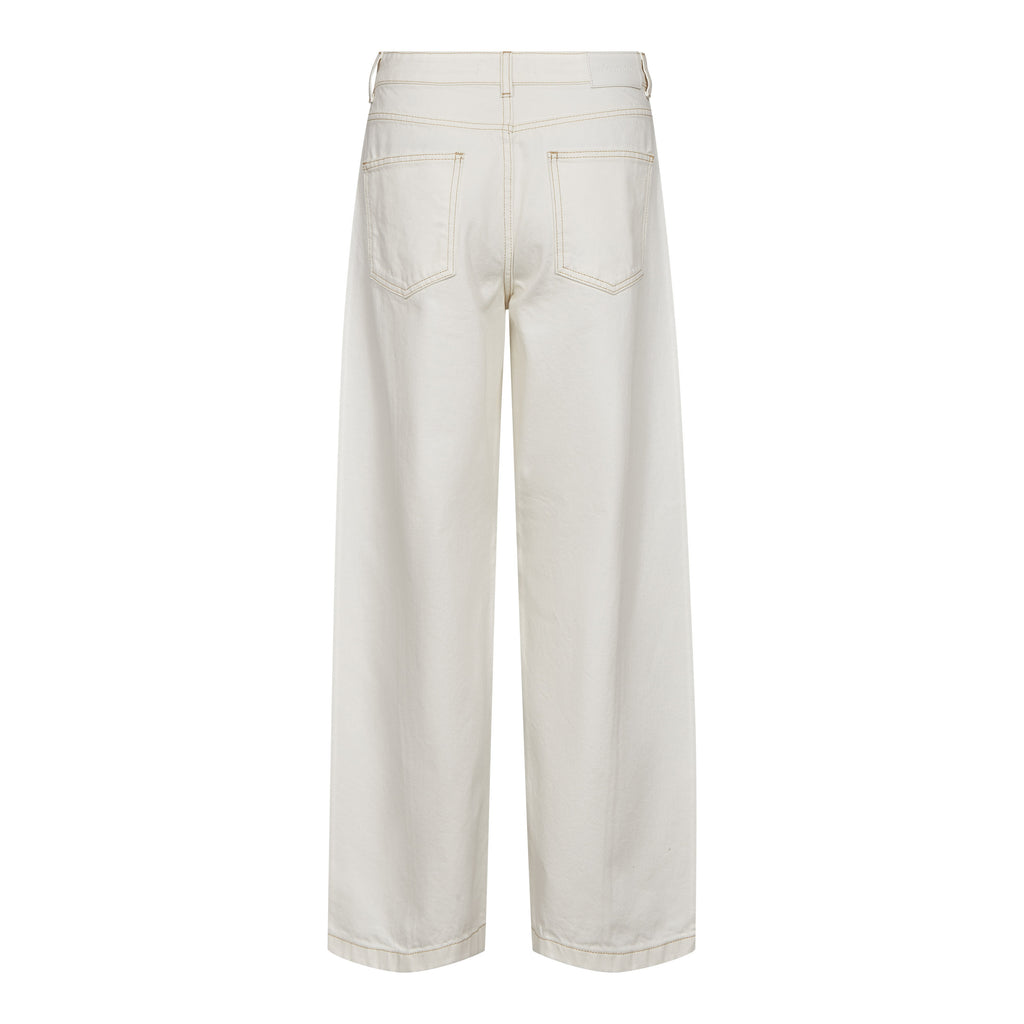 Cotton Tailored Trousers – Bone | Co'Couture