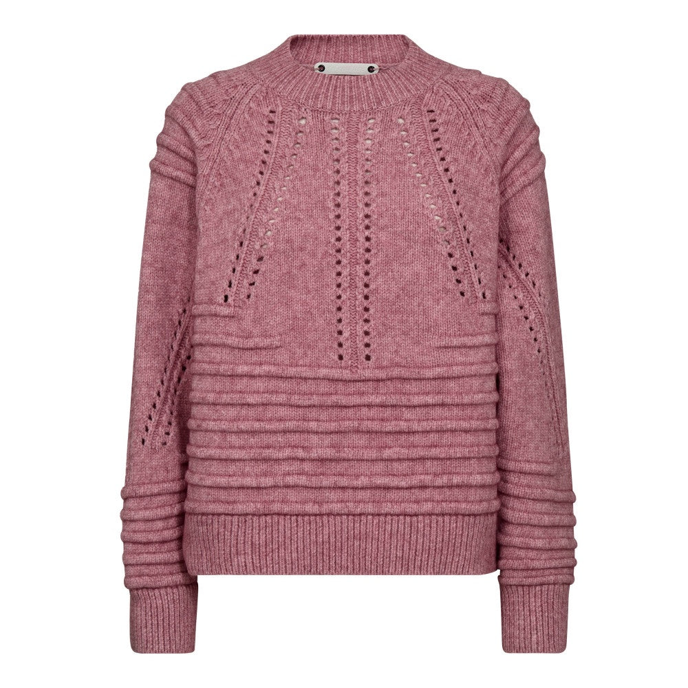 RowanCC Hole Turtle Knit in Candyfloss / UK equivalents are approximate /