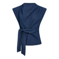 KimmyCC – Pleat Top in Dark Denim