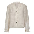 Dot V-Shirt in Off White - DallyCC