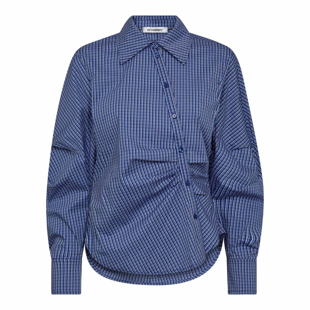 Asymmetric Shirt in New Blue - AnizaCC