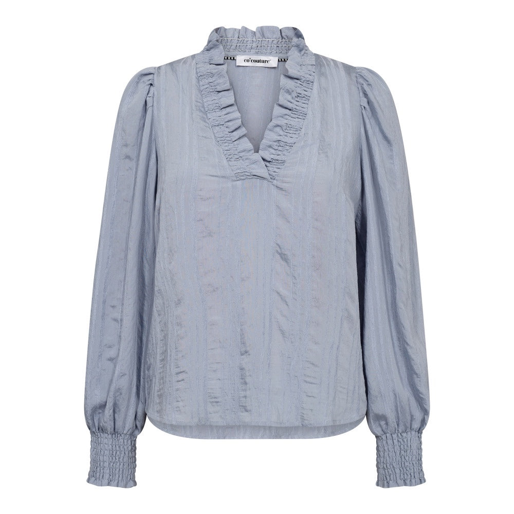 V-Blouse in Pale Blue - KesiCC