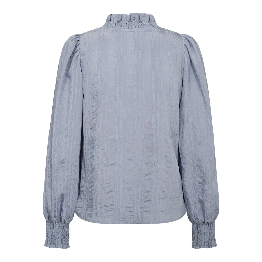 V-Blouse in Pale Blue - KesiCC