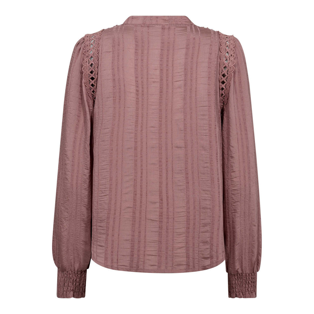 Lace V-Shirt in Old Rose -KesiCC