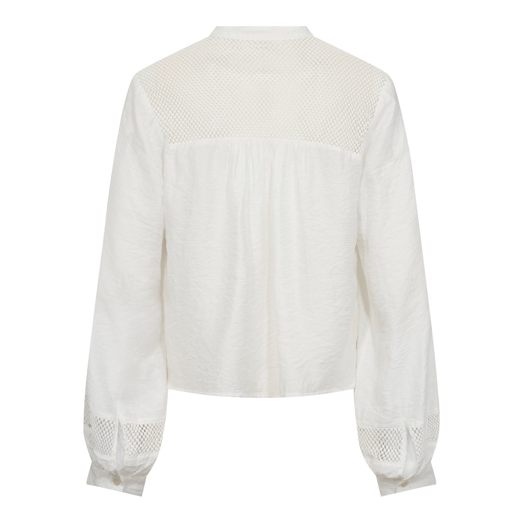 Dot V-Shirt in Off White - DallyCC