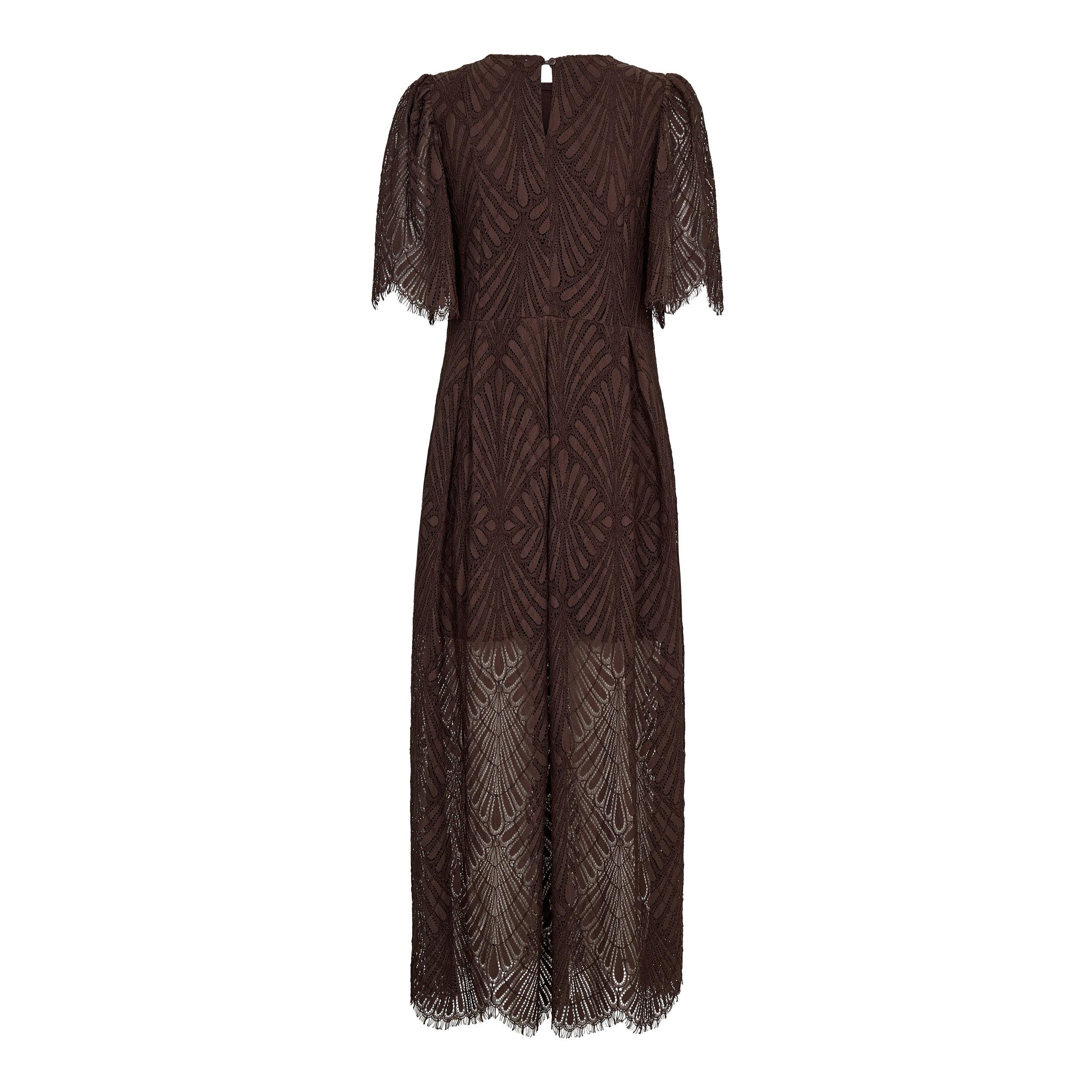 Lace Maxi Dress – Dark Brown | Co'Couture